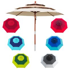 Sonnenschirm 3 m rund - Design Schirm Mehrlagig